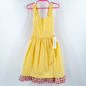 The Sunday Collective Backyard Apron Dress Girls 8 Years NWT Samoan Sun Gingham